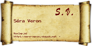 Séra Veron névjegykártya